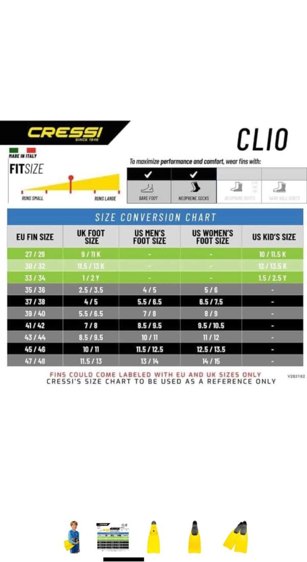 ⁦زعانف كريسي كليو-Cressi Clio Fins⁩ - الصورة ⁦11⁩