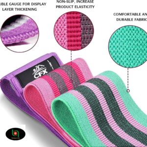 أحزمة مقاومة من القماش غير قابلة للأنزلاق مع 3 مستويات مقاومة،